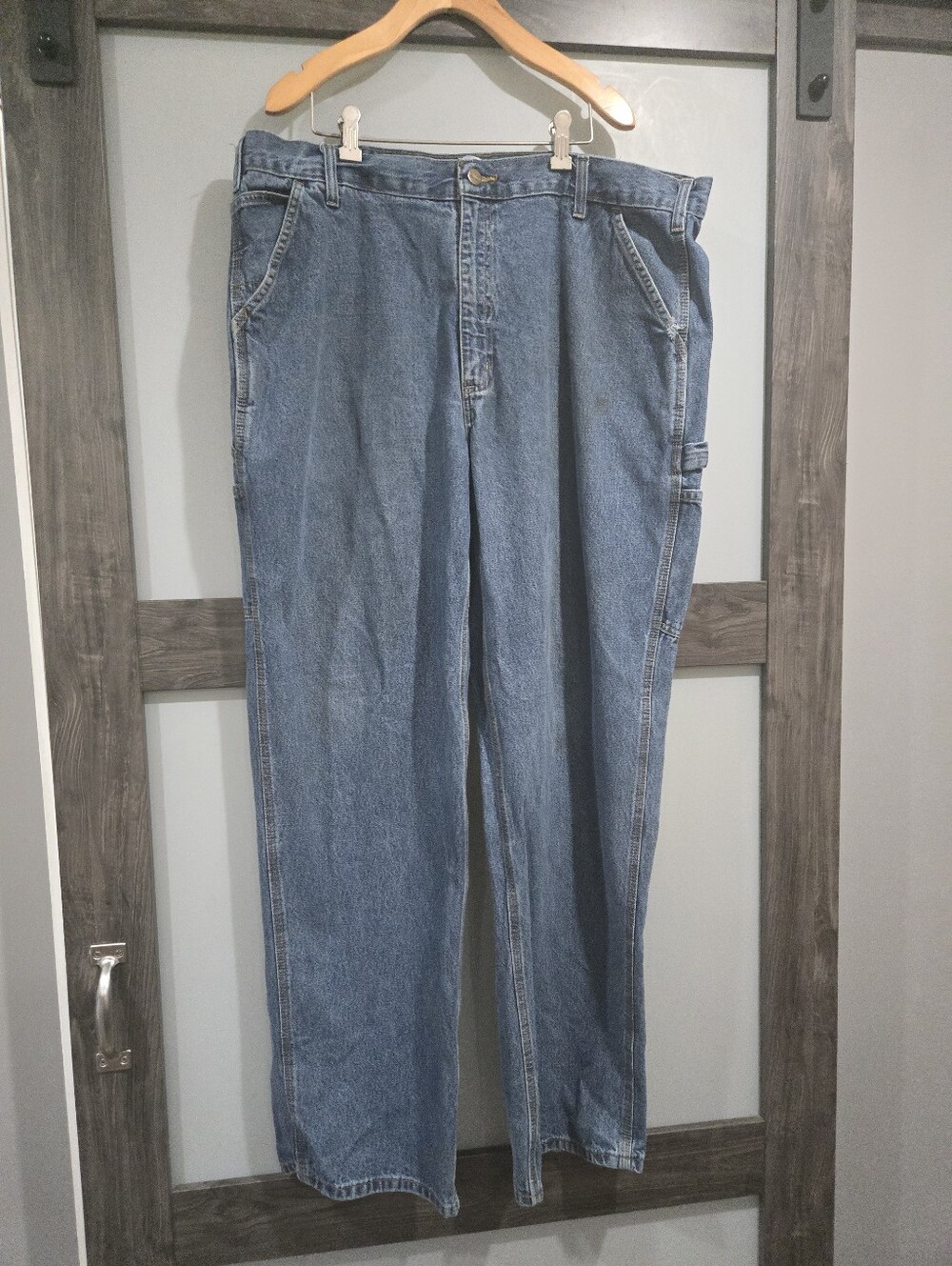 Carhartt  Jeans Men's 40x32 Work Dungaree Loose Fit Carpenter Blue Denim